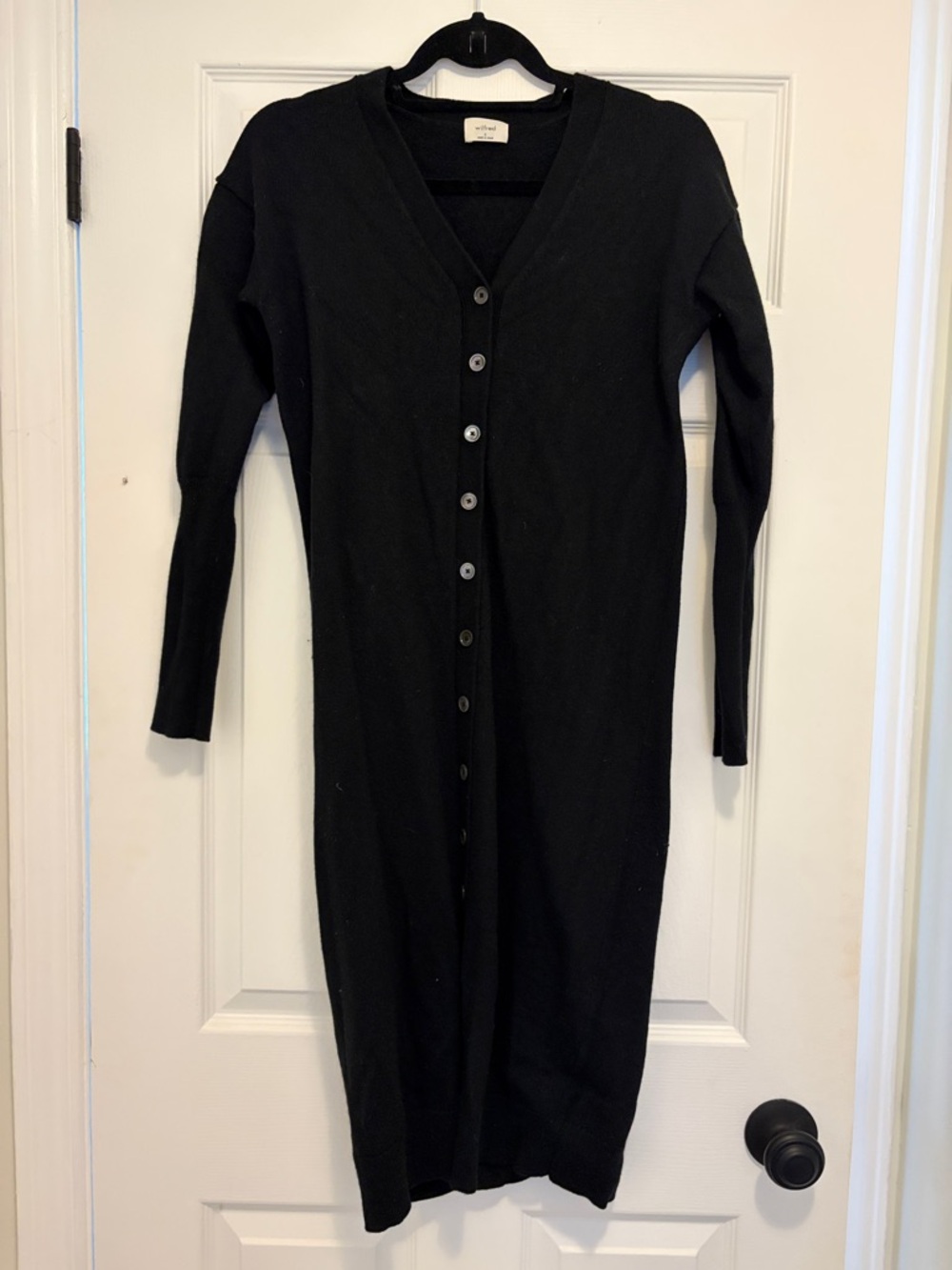 Wilfred Long Black Button-Front Women's Dress